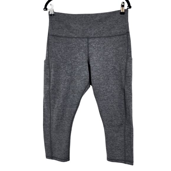 Athleta Heather Gray Ultimate Stash Pocket Capri High Rise Leggings Size 1X - Picture 2 of 5
